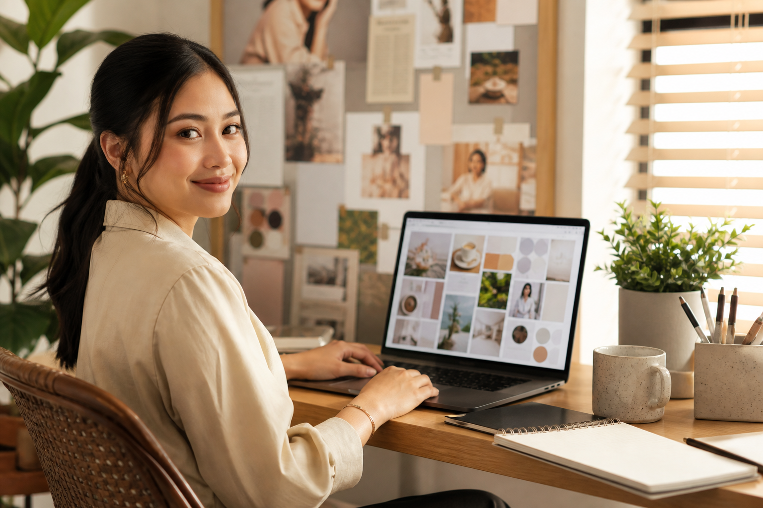 Filipina virtual assistant planning a successful career move